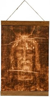 Jesus Christ Face Shroud of Turin Canvas Print - Christian Religious Wall Art - Wood Framed 11.8" x 15.7" - Spiritual Gift