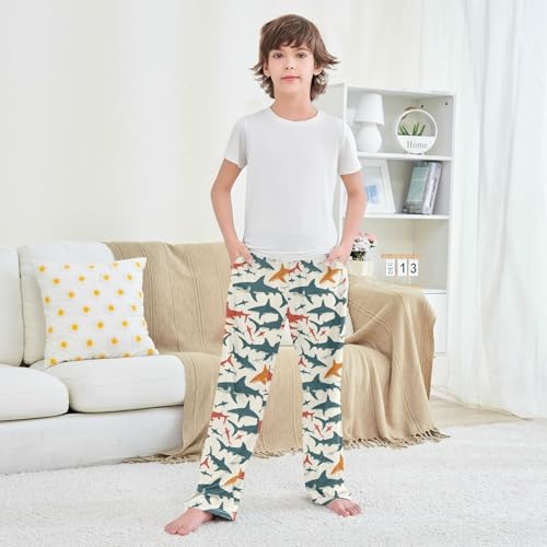 Pajama Bottoms, Pattern Of Sharks Silhouette Sleeping Pant Lounge Wear Pajamas Long Pants Sleepwear 6