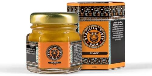 Brazilian Tiger Black Bálsamo 100% Natural – Óleo de Massagem Profissional, Anti-inflamatório e Relaxante Muscular