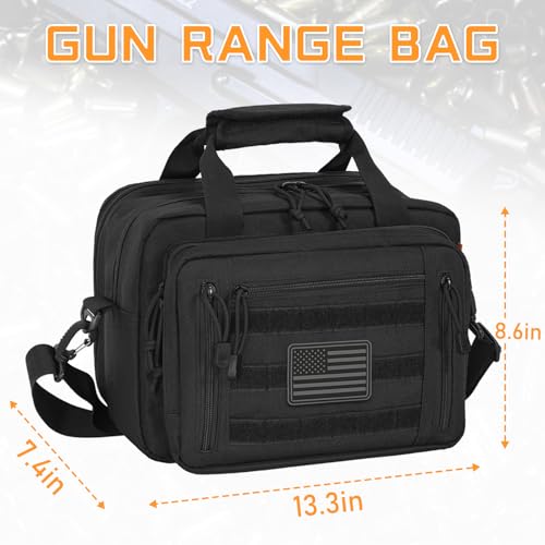 ITHWIU Gun Range Bag for 2 Pistols