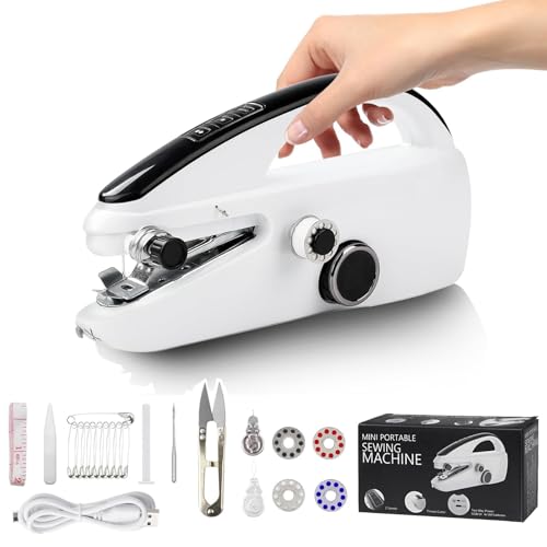 Handheld Sewing Machine Cordless – Portable Mini Handheld Sewer, Pocket