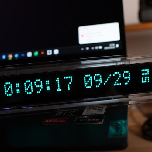 LGL Studio VFD 時計 |ニキシー管、デジタルチューブ電子時計、真空蛍光灯ディスプレイ、自動時間同期、レトロなデスクトップデコレーションギフト