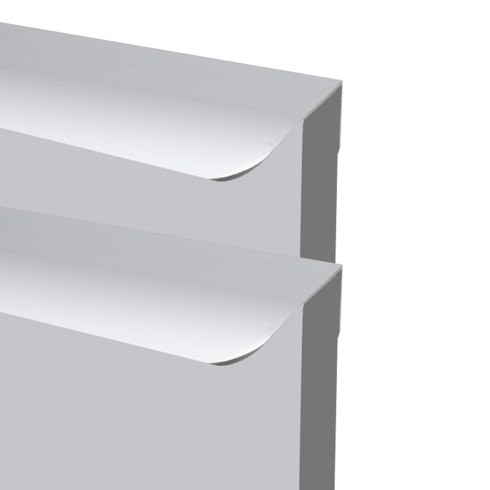 Dswzlqdxb Silver 2 Packs Wardrobe Pulls Hidden Closet Handle Drawer Handles Rounded Finger Edge Pull Furniture Cabinet Kitchen Aluminum Alloy Knobs Door Levers For Cupboard, (500Mm)