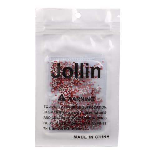 Image of Jollin Glue Fix Crystal Flatback Rhinestones Glass Diamantes Gems for Nail Art Crafts Decorations Clothes Shoes(ss4 2880pcs, Siam)