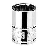 Capri Tools 14 mm Shallow Socket, 3/8 in. Drive, 12-point, Metric