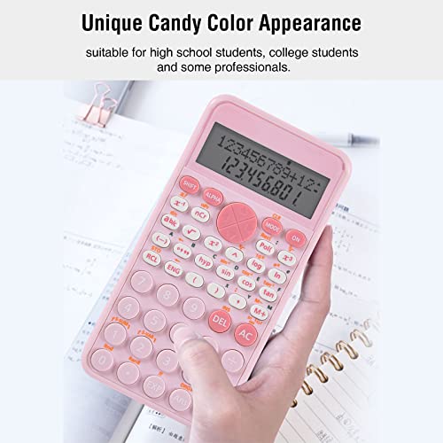 Image of EooCoo 2-Line Standard Scientific Calculator, Cute Desk Accessories, Portable and Cute School Office Supplies, Suitable for Primary School to College Student Use(Pink)