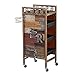 Trolley de Mano Retro Salon Beauty Trolley, Accesorios para Peluquería Vehículo Utilitario Equipado con Estante/Bandeja para Secador de Pelo, Spa Make Up Tattoo Vehículo Utilitario, L-F, 2,