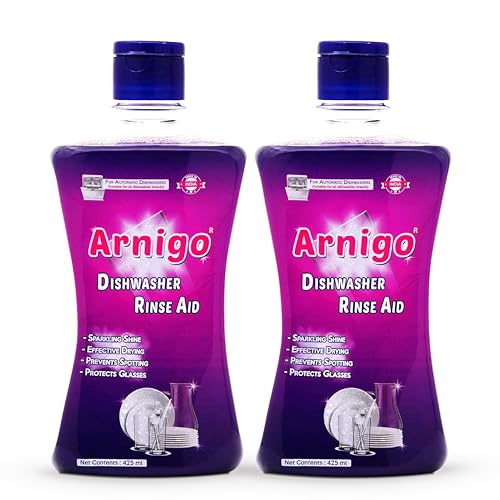 Arnigo Dishwasher Rinse Aid Liquid (2 units X 425ML) - Shine and Dry |...