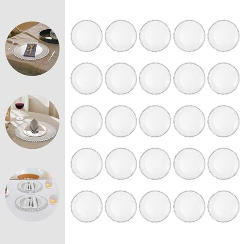 Platos Decorativos Redondos Transparente 12.6" 25 Pzas miniatura 6