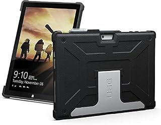 URBAN ARMOR GEAR UAG Designed for Microsoft Surface Pro 7 Plus, Pro 7, Pro 6, Pro 5th Gen (2017) (LTE), Pro 4 Case Black Feather-Light Rugged Aluminum Stand Military Drop Tested Protective Cover