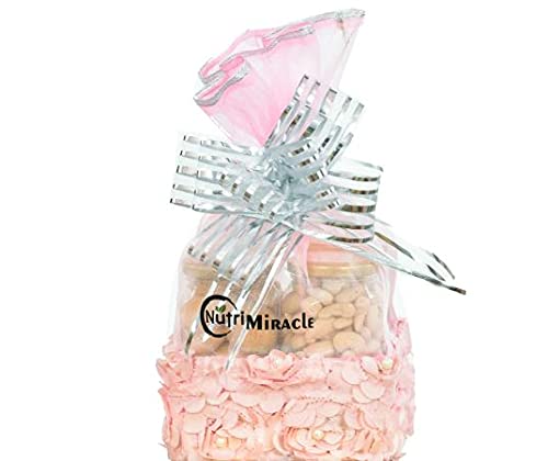 Image of NUTRI MIRACLE Diwali Dry Fruits Gift Hamper | Corporate Gift Basket for Employees and Clients Included Diwali Greeting Card.