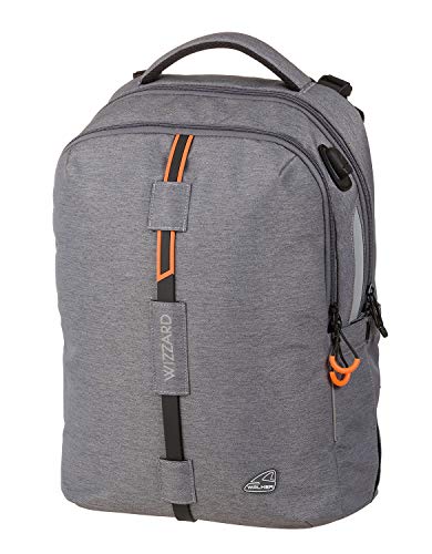 Preisvergleich Produktbild Rucksack Wizzard Elite, Stone Melange, mit 2 Fächern, Laptopfach, Seitentaschen, atmungsaktive Polster, Hüftgurt und Brustgurt, ca. 46 x 32 x 23 cm, 34 Liter