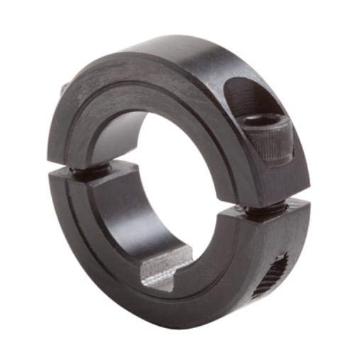 Climax Metal 2C-218-KW, 2C-Series Two-Piece Clamping Collar with Keyway (Pack of 3 pcs)