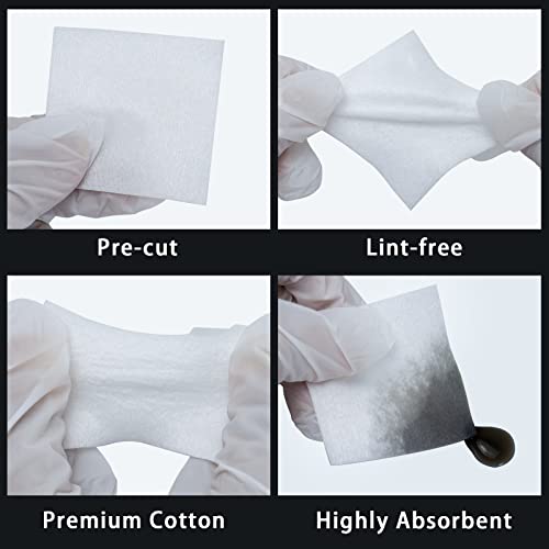 Gun Cleaning Supplies, 2'' Gun Cleaning Patches 600PCS and 6'' Gun Cleaning Swabs 400PCS - Lint Free Long Cotton Swabs, Square Gun Patches Fit for .30-45 Caliber, Pistol Rifle Cleaning Kit 7.62/ 9mm