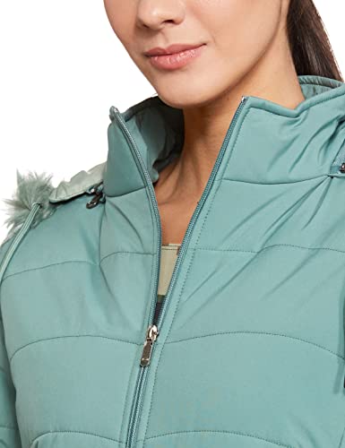 Image of Qube By Fort Collins Women's Puffer Jacket with Ribbed Hem - Trendy Lightweight Winter Wear for Casual & Street Style