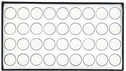 BIN BUDDY 36-Piece Plastic Gem Jars | Durable & Clear | White Cushioning Inserts | Perfect for Jewelry, Beads & Treasures