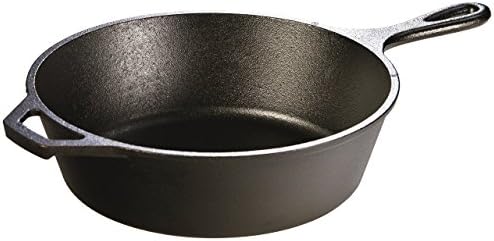 Lodge 3 Quart Pre-Seasoned Cast Iron Deep Skillet - Signature Tea...