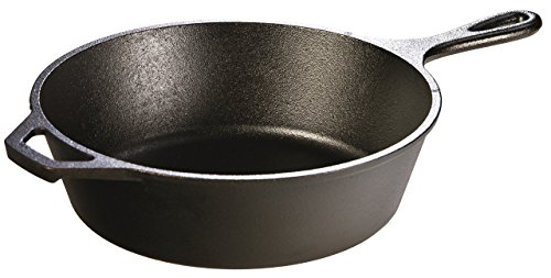 Lodge 3 Quart Pre-Seasoned Cast Iron Deep Skillet...