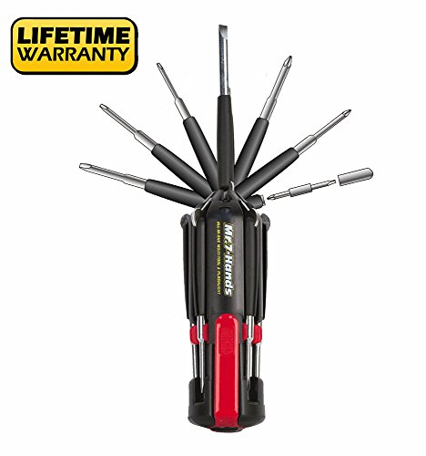 Apollo Tools Dt1019 Mr. 7-Hands, Patented, 8 In 1 Screwdrivers With Worklight, Red #TOP5