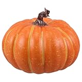 KOCKSHION フェイクパンプキン 大型人工かぼちゃ 秋の収穫装飾 感謝祭やハロウィンパーティーテーブルセンターピース 屋内外ホーム飾り