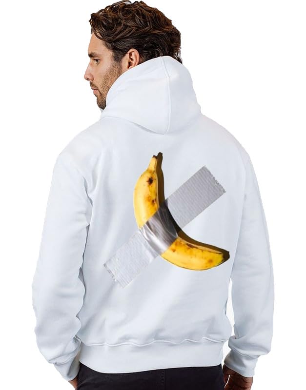 Image of VLAM Banana Printed Full Sleeve Unisex Hoodie | Trendy Back Print Anime Hoodie