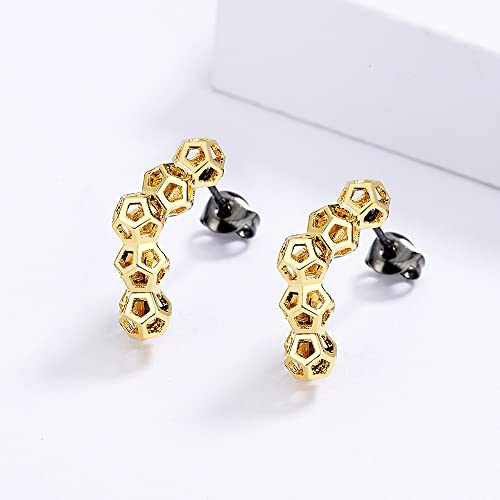 Aretes Pendientes de Plata 925 para Mujer, Pendientes de Panal Irregulares Simples Retro, joyería de Fiesta de Moda para Mujer, Pendientes de Regalo de cumpleaños
