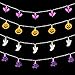 VGOODALL Halloween Lichterketten, 4 Stück 1.5M 10 LED Halloween Deko Lichter mit Kürbis Geist Spinne Fledermaus für Halloween Dekorationen Outdoor Indoor