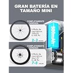 GPUTEK Inflador Electrico Bicicleta 120 PSI Mini Bomba de Aire, Manómetro