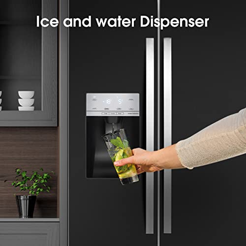 Hisense RS694N4IBF Freestanding Side-by-side Door American Fridge Freezer 562L 91 × 178.6 × 74.3 cm (W×H×D), Black, Varnished Door 10 Hisense RS694N4IBF Freestanding Side-by-side Door American Fridge Freezer 562L 91 × 178.6 × 74.3 cm (W×H×D), Black, Varnished Door 9