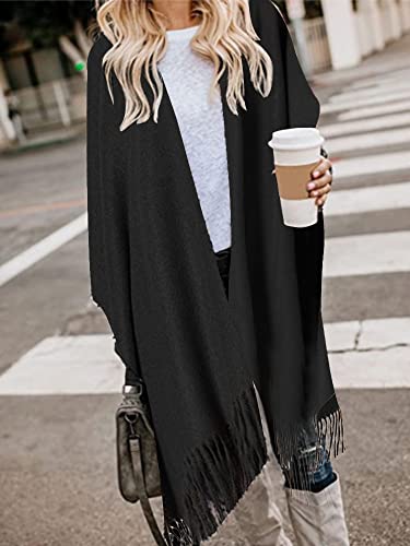 Image of Breezy Lane Women's Shawl Wraps Warm Poncho Ruana Wrap Cardigan