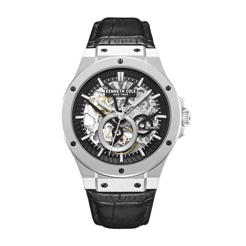 Kenneth Cole Montre Automatique Automatic Round Black - Silver