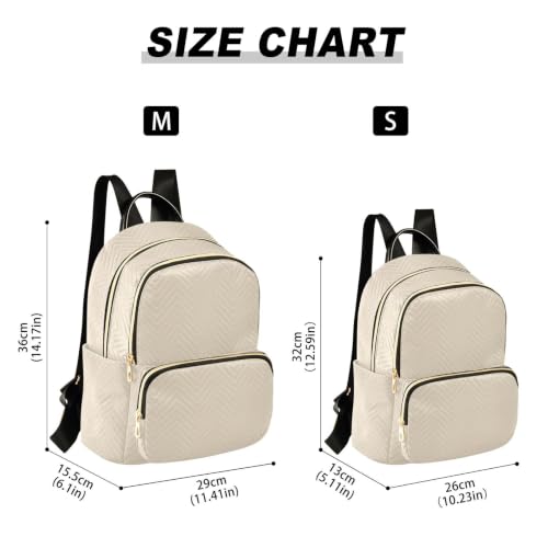Image of ALAZA Beige Medium Backpack Purse for Women Travel Bag Fashion Daypack Back Pack Shoulder Bag