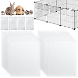 QTLCOHD 24 Pcs Rabbit Cage Urine Guard for Cage 10.2 x 8.3 Inch Clear Plastic Pet Liner Protection for Bunny, Bird, Hamster, Hedgehog, Chinchilla, Ferret, Small Animal
