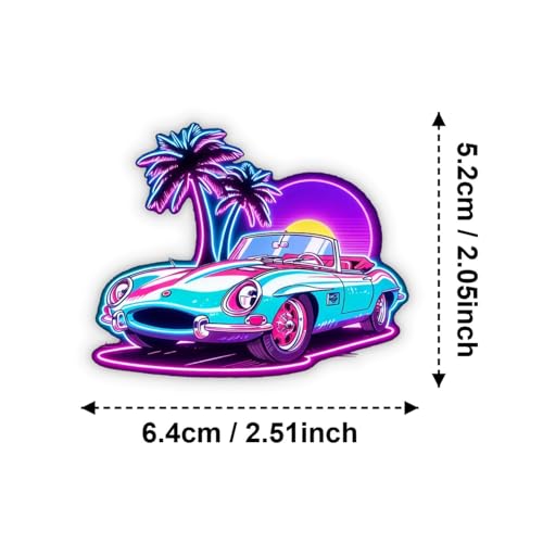 Image of 50 Pieces Natura Themed Transparent Stickers for Scrapbooking, Self-Adhesive Scrapbooking Stickers Supplies Journal Stuffers for Adult Card Making Letters DIY (Car)