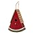 glitzhome 11" H Watermelon Bird House Outdoor Garden Patio Garden Decorative Handmade Distressed Solid Wood Birdhouse