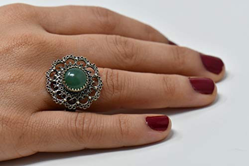 Marrocu gioielli - Anello Fiore Argento Brunito