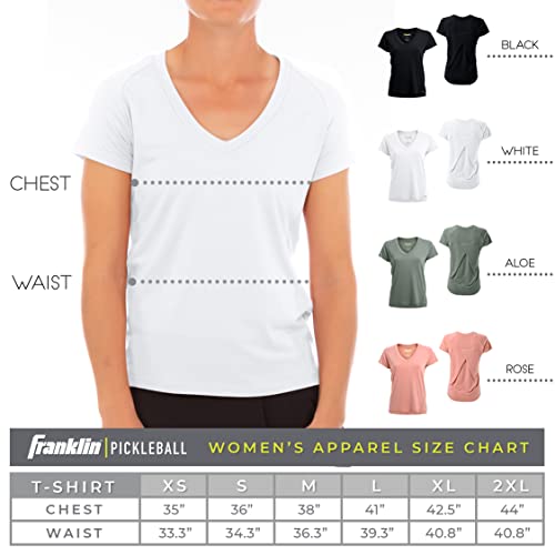 Camiseta Blanca para Mujer Transpirable de Cuello En V con Espalda Cruzada Franklin Sports 7