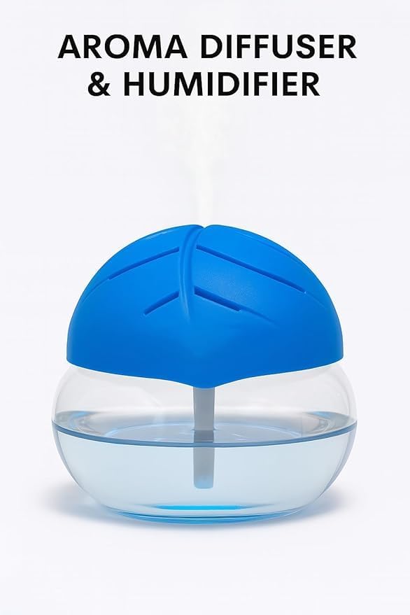 Image of Portable 3-in-1 Air Purifier, Aroma Diffuser & Air Humidifier with 1.5L Water Tank - Electric Revitalizer for Fresh Air & Fragrance at Home, Office, Bedroom & Spa (Blue)