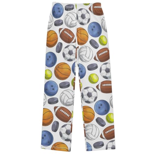 Boy's Pants Sport Balls Jogger Pants Elastic Waist Long Bottoms Trousers with Pockets 6-14 Years