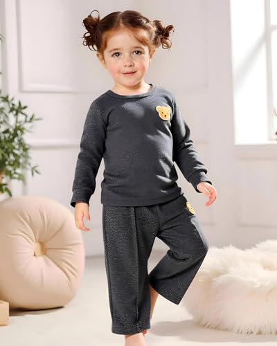 Image of Weebaby Toddler Girl Clothes Infant Girl Sweatsuit Baby Pant Set Outfits Fall Winter Clothing Little Clothes for Girl