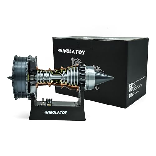 NikolaToy TR900 Turbofan Engine Model Kit &ndash; 1:20 Scale Turbojet Aircraft Engine &ndash; 3D Printed...