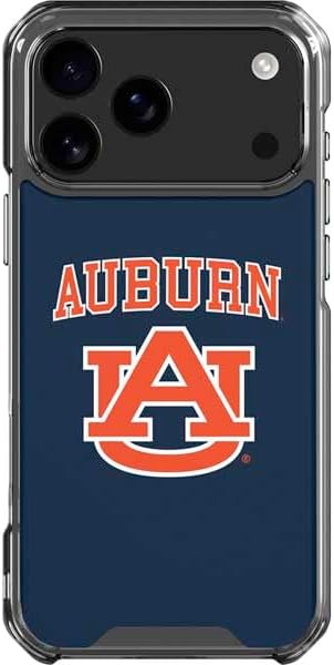 Skinit Clear Phone Case Compatible with iPhone 17 Pro Max - Officially Licensed Auburn University Logo Orange Design