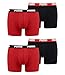 Produktbild PUMA 4 er Pack Boxer Boxershorts Men Herren Unterhose Pant Unterwäsche, Farbe:786 - Red/Black, Bekleidungsgröße:XXL