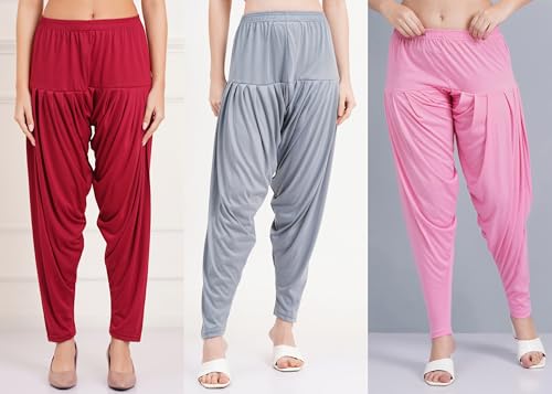 Image of Buy That Trendz Patiala Salwar for Women Relaxed Fit Viscose Patiyala Salwar Harem Bottom Pants