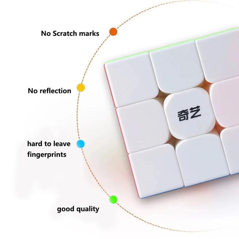 Image of HAWKISTER Qiyi Qimeng Plus 3X3X3 Cube (9 CM Big Size) Stickerless Magic Puzzle Cube, 6+ Years