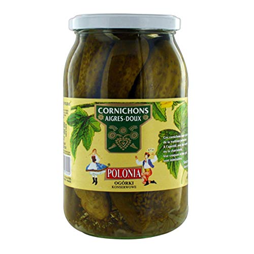 Cornichons Aigres-Doux bocal 490g Polonia Carton x 12 (pne 490gr)