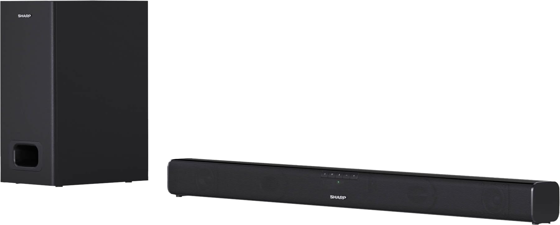 Sharp HT-SBW110 Soundbar con Subwoofer, 180 W, streaming di musica wireless Bluetooth, lunghezza 80 cm e altezza 6 cm