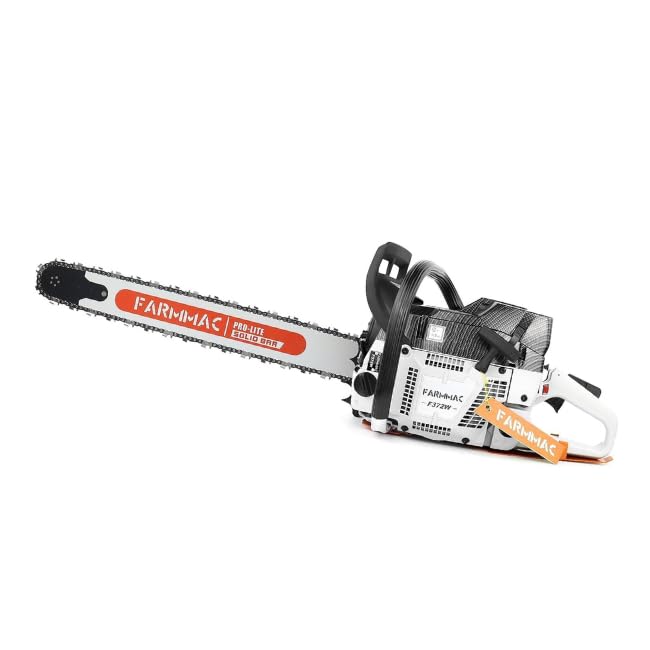 Image of 71cc Gas Chainsaw 28 Inch Bar, 372W 5.5HP Full Crank Engine with Chain Brake & Ergonomic Handle, Replacement Parts Fit Husqvarna 372X, Heavy Duty Logging Saw for Farm, Ranch & Land Clearing