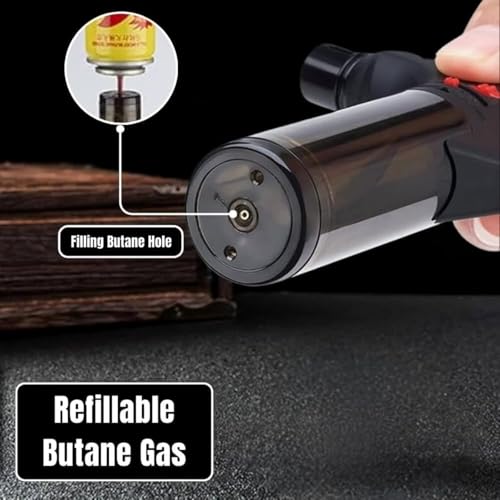 Image of Deal NUT Jet Flame Gas Lighter for Kitchen - Windproof Pocket Lighter for BBQs, Bonfire, Candle, Easy to Use (Multicolor, Pack of 1)