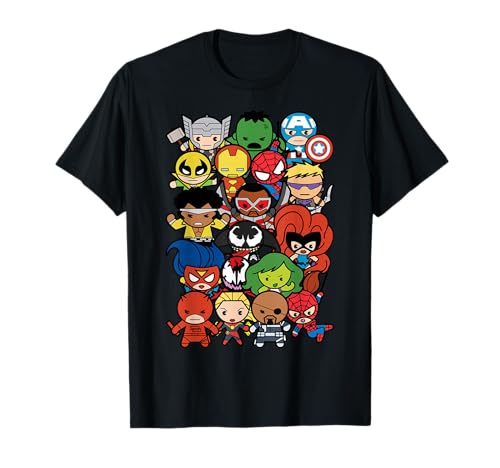 Marvel Heroes And Villains Team Kawaii T-Shirt